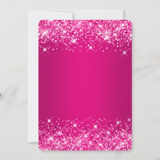 Glittery Hot Pink Raspberry Ombre 30th Birthday Kaart (Achterkant)
