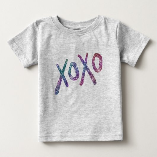 Glittery Hugs en Kisses Kinder top (Voorkant)