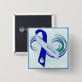 Glittery Hydrocephalus Ribbon Button (Voorkant /achterkant)