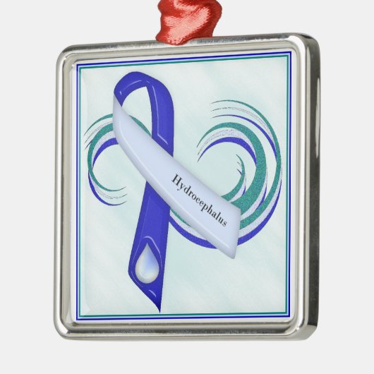 Glittery Hydrocephalus Ribbon Ornament (Links)