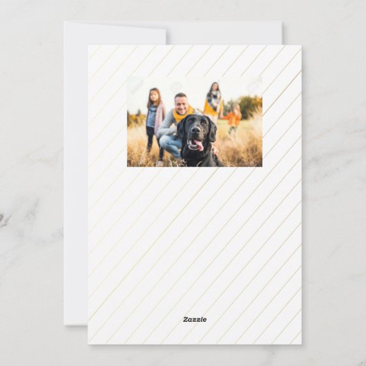 Glittery JOY 4 Afbeelding Feestdagenkaart (Achterkant)