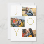 Glittery JOY 4 Afbeelding Feestdagenkaart (Voorkant)