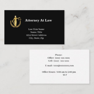 Glittery Lady Justice Lawyer Visitekaartjes