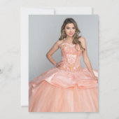 Glittery Lavendel Folie Mis XV Años Foto Kaart (Achterkant)