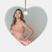 Glittery Lavendel Folie Mis XV Anos Foto Keramisch Ornament (Achterkant)