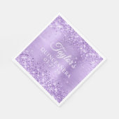Glittery Lavendel Folie Quinceanera Servet (Hoek)