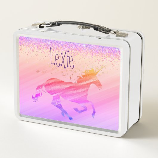 Glittery Lavender en Roze Unicorn (Achterkant)