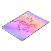 Glittery Lavender en Roze Unicorn Notitieboek (Linkerzijde)