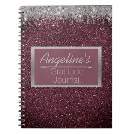 Glittery Lavender Silver Gratitude Journal Notitieboek