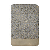 Glittery Leopard Print op Glossy Grey Badmat (Voorkant Verticaal)