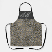Glittery Leopard Print op Glossy Grey Schort (Voorkant)