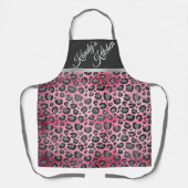 Glittery Leopard Print op Glossy Hot Pink Schort (Voorkant)