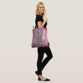 Glittery Leopard Print op Glossy Hot Pink  Tote Bag (Op model)