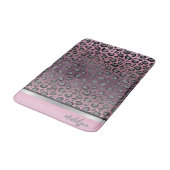 Glittery Leopard Print op Hot Pink Badmat (Gekanteld)