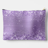 Glittery Licht Paarse Folie Fancy Monogram Etui (Achterkant)