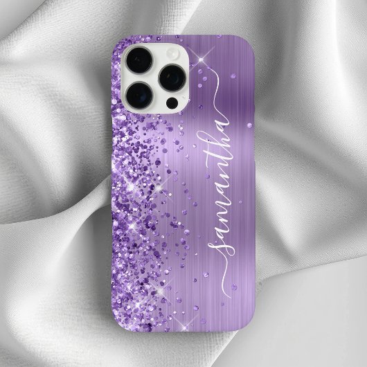 Glittery Licht Paarse Glam Girly Signature Case-Mate iPhone Case