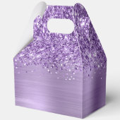 Glittery Licht Paarse Glam Sweet Sixteen Bedankdoosjes (Achterkant)