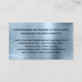 Glittery Light Blue Faux Folie Online Store Visitekaartje (Achterkant)