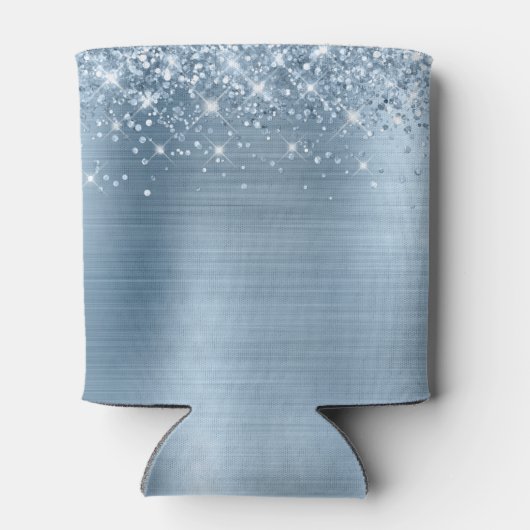 Glittery Light Blue Folie Sweet 16 Blikjeskoeler (Achterkant)