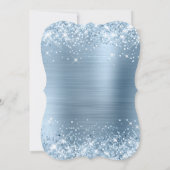 Glittery Light Blue Folie Sweet 16 Kaart (Achterkant)