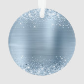 Glittery Light Blue Folie Sweet 16 Ornament (achterkant)