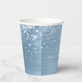 Glittery Light Blue Folie Sweet 16 Papieren Bekers (Rechts)