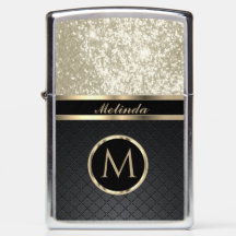 Glittery Light Gold en Black - op maat gemaakt