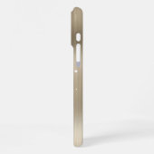 Glittery Light Gold Metallic Girly Signature iPhone Hoesje (Linkerkant)