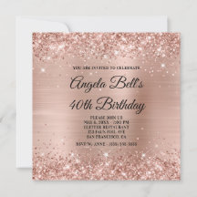 Glittery Light Roos Gold Foil Fancy Monogram