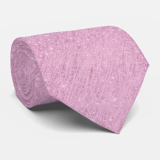 Glittery Lila Background Mannen Necktie Stropdas (Opgerold)