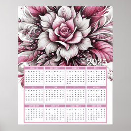 Glittery Lily 2025 Kalender Poster