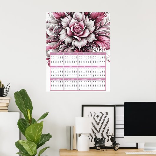  Glittery Lily 2025 Kalender Poster (Thuiskantoor)