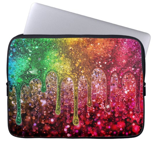 Glittery (looking) Laptop Computer Electronics Bag Sleeve (Voorkant)