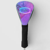 Glittery Lotus Leopard Monogram Golfheadcover (Voorkant)