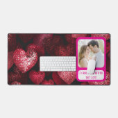 Glittery Love Deel mijn frietjes Bureaumat (Keyboard & Muis)