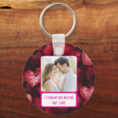 Glittery Love Deel mijn frietjes Sleutelhanger (Voorkant)