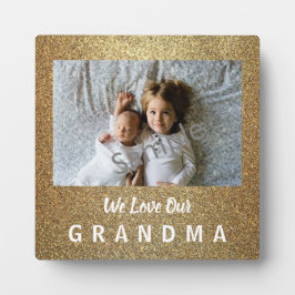 Glittery Love Grandma Plaque Fotoplaat