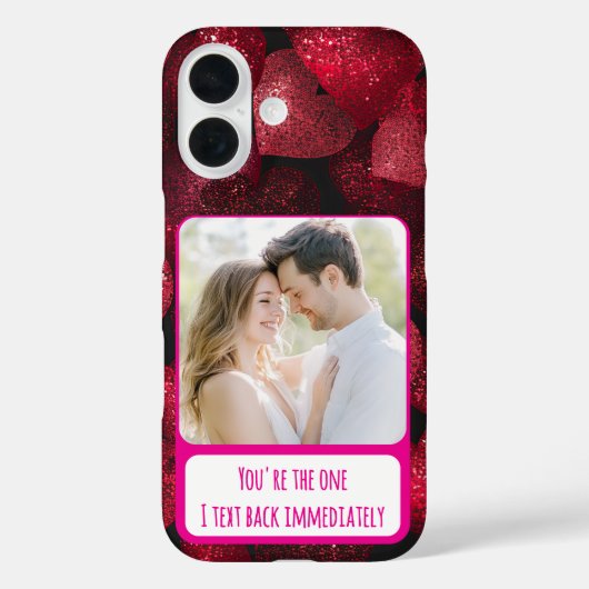 Glittery Love Ik sms onmiddellijk terug Case-Mate iPhone Case (Achterkant)