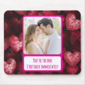 Glittery Love Ik sms onmiddellijk terug Muismat (Voorkant)