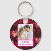 Glittery Love Ik sms onmiddellijk terug Sleutelhanger (Voorkant)