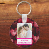 Glittery Love Ik sms onmiddellijk terug Sleutelhanger (Voorkant)