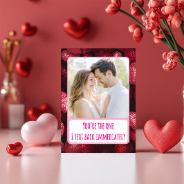 Glittery Love Ik Stuur Je Onmiddellijk Een Bericht Feestdagen Kaart