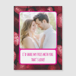 Glittery Love Share My Fries Magnetische Kaart