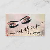 Glittery luxe make-up eye calligraphy visitekaartje (Voorkant)