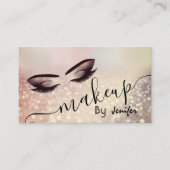 Glittery luxe make-up eye calligraphy visitekaartje (Voorkant)