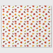Glittery Maple Leaves Cadeaupapier (Vlak)