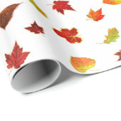 Glittery Maple Leaves Cadeaupapier (Rol Hoek)