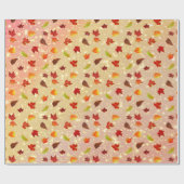 Glittery Maple Leaves Cadeaupapier (Vlak)