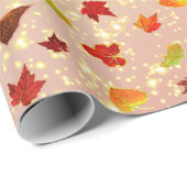 Glittery Maple Leaves Cadeaupapier (Rol Hoek)