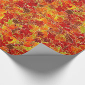 Glittery Maple Leaves Cadeaupapier (Hoek)